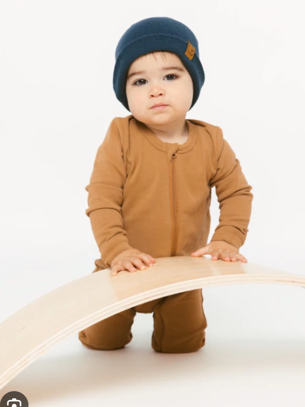 Little Bipsy Tan/Brown Kids Pajama Zip One-Piece - Picture 2 of 4